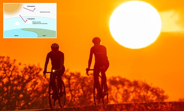 LindaSween57407's tweet card. Experiments to reflect sunlight away from Earth will be given the green light by the Government within weeks. Trials could include injecting aerosols into the atmosphere or brightening clouds.