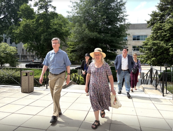 rkobell's tweet card. Ten Baltimore County residents gathered in front of county offices Friday morning to deliver a letter and a 260-signature petition urging County Executive Kathy Klausmeier to keep Inspector General...