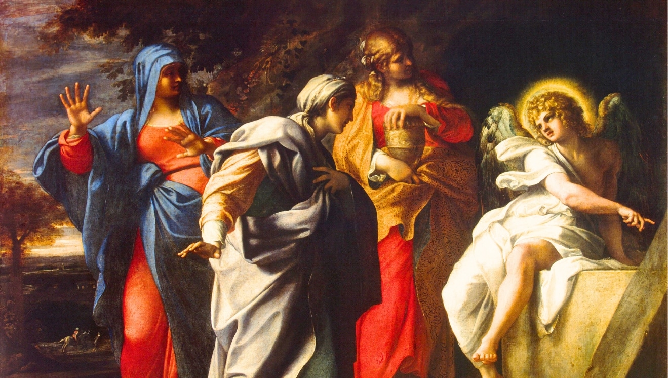 AnglicanCompass's tweet card. All four gospels depict the surprise of the women when they find the empty tomb. But Mark details the women's emotional response.