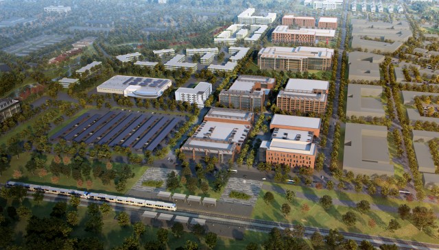 denverbusiness's tweet card. The site offers multiple parcels totaling 65 acres for build-to-suit office and technology space.