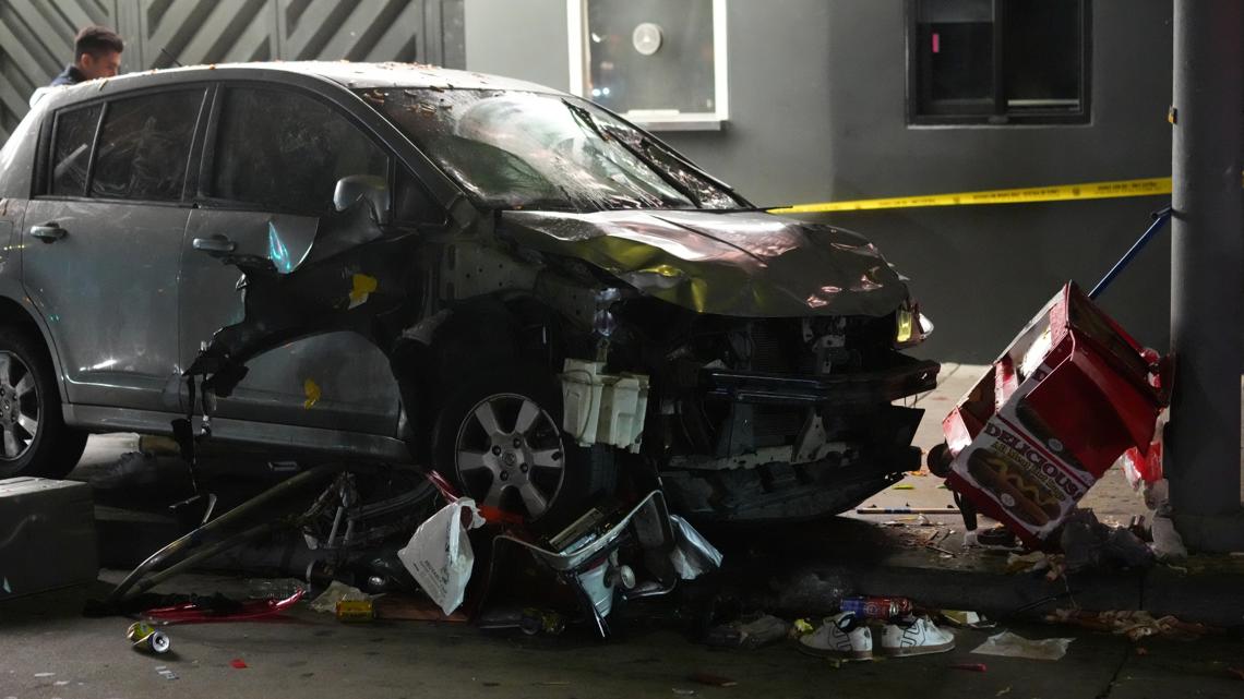 LarryMillerTV's tweet card. Fire officials say a line of people were waiting to enter a nightclub when they were struck by a vehicle that also hit a taco truck and valet stand.