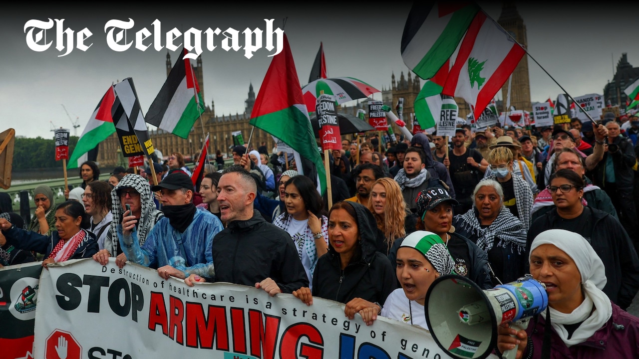 LordWalney's tweet card. Demonstrators gather across the country to call for ban on Palestine Action to be reversed