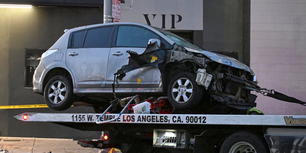 MSNBC's tweet card. The vehicle hit a crowd outside a club on Santa Monica Boulevard early Saturday, apparently on purpose, police said.