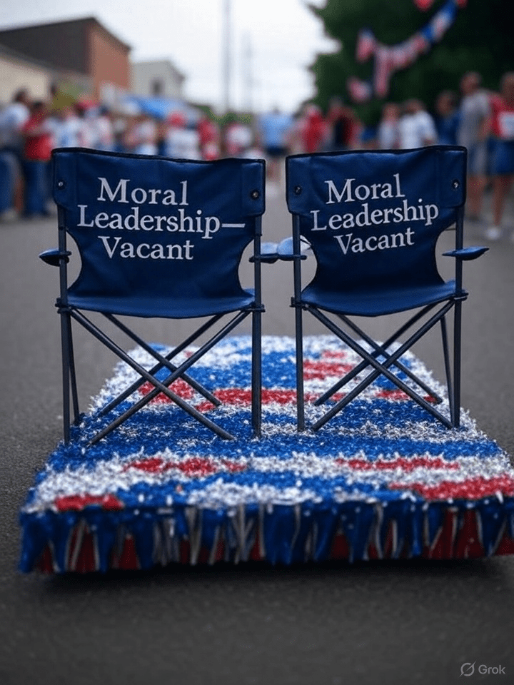 TX3DNews's tweet card. A crude message on a trump flag on a Weston, TX float raised eyebrows—but Congressman Keith Self’s silence raised bigger questions. His campaign didn’t organize it, but his name was all over it.