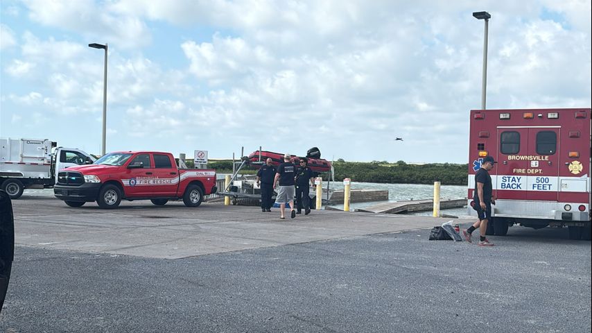 GOTEXAN's tweet card. US Coast Guard responds to a capsized shrimp vessel near the Port of Brownsville LNG facility. One person rescued, another missing. Search efforts, including a helicopter, are underway, closing the...