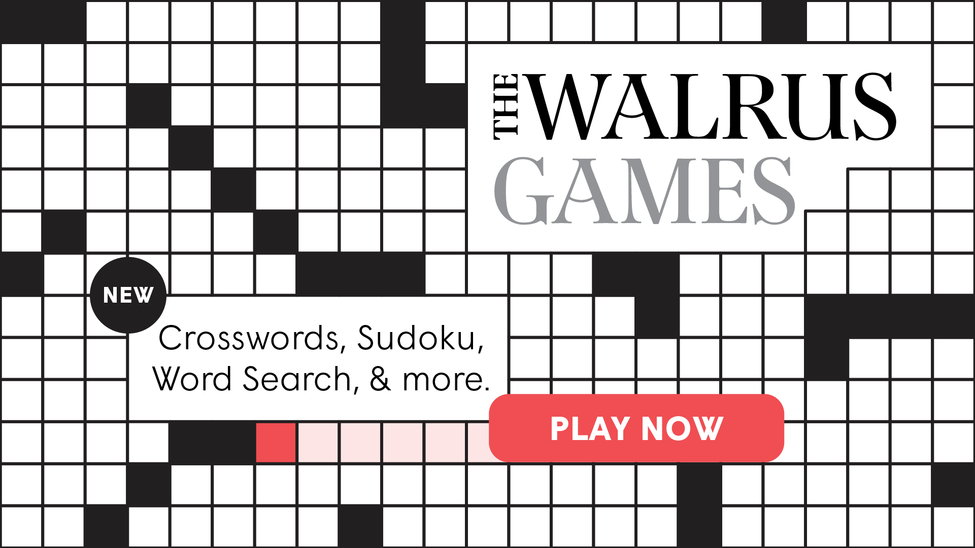thewalrus's tweet card. Crosswords, Sudoku, Wordsearch, and more. Enjoy daily games at three different difficulty levels. Sign up to find out when the weekly crossword is out.