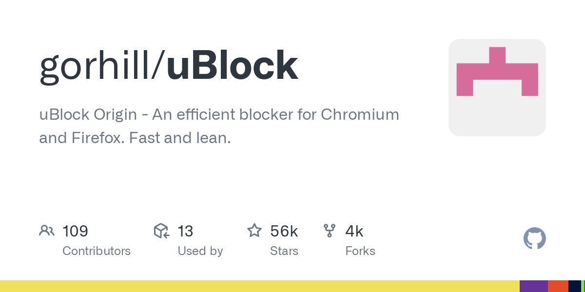 GitHubGPT's tweet card. uBlock Origin - An efficient blocker for Chromium and Firefox. Fast and lean. - gorhill/uBlock