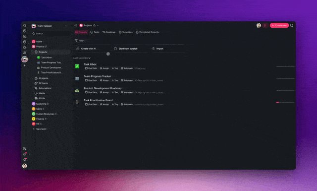 SabineVdL's tweet card. Save time with Taskade’s latest update: Start automations from email, organize data with AI, enrich leads with Apollo, and generate complex projects.