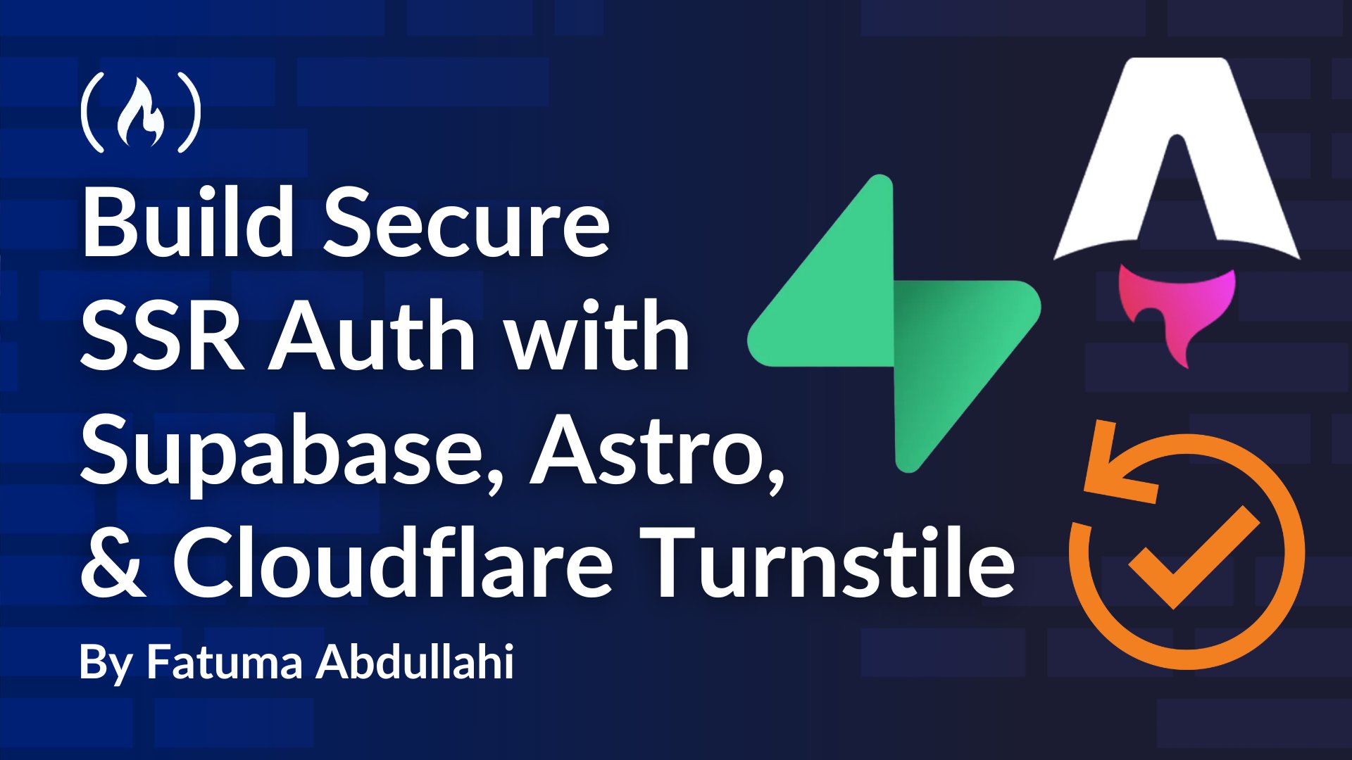 supa_community's tweet card. In this guide, you'll build a full server-side rendered (SSR) authentication system using Astro, Supabase, and Cloudflare Turnstile to protect against bots. By the end, you'll have a fully functional...