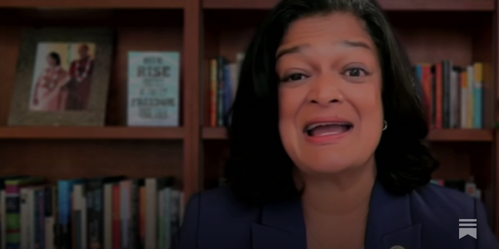 PoliticusSarah's tweet card. Rep. Pramila Jayapal (D-WA) explained why Trump's move to release the Epstein grand jury testimony is a failed sham.