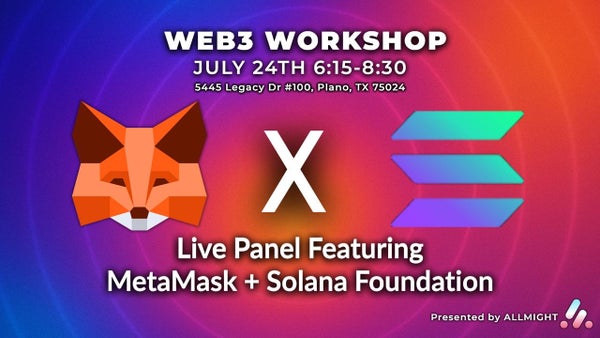 LaRoseDigital's tweet card. Join us for a fun educational/networking on July 24th to learn about the future of Web3. Pizza and Drinks will be provided! 6:15 p.m- 7:00 p.m - Networking/Pizza 7:00-7:0