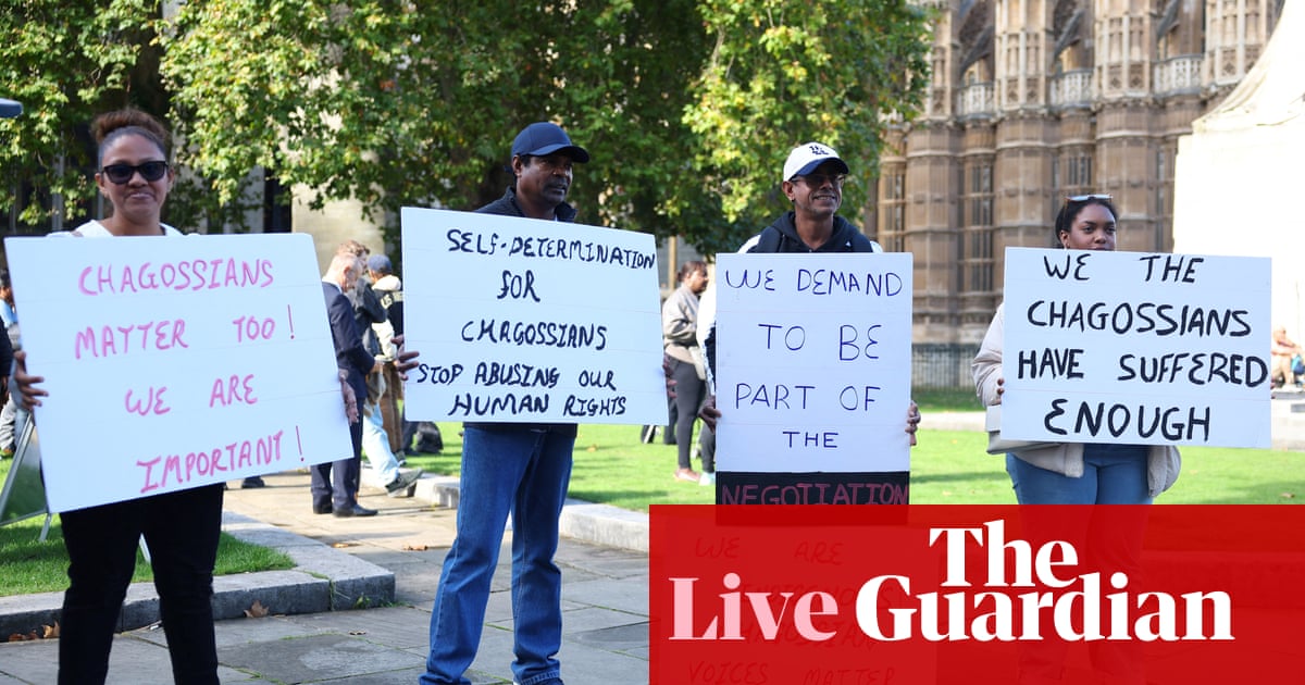 GuardianAus's tweet card. Stephen Doughty, foreign office minister, says if UK had not negotiated a deal with Mauritius, ‘a legally binding decision against UK seemed inevitable’