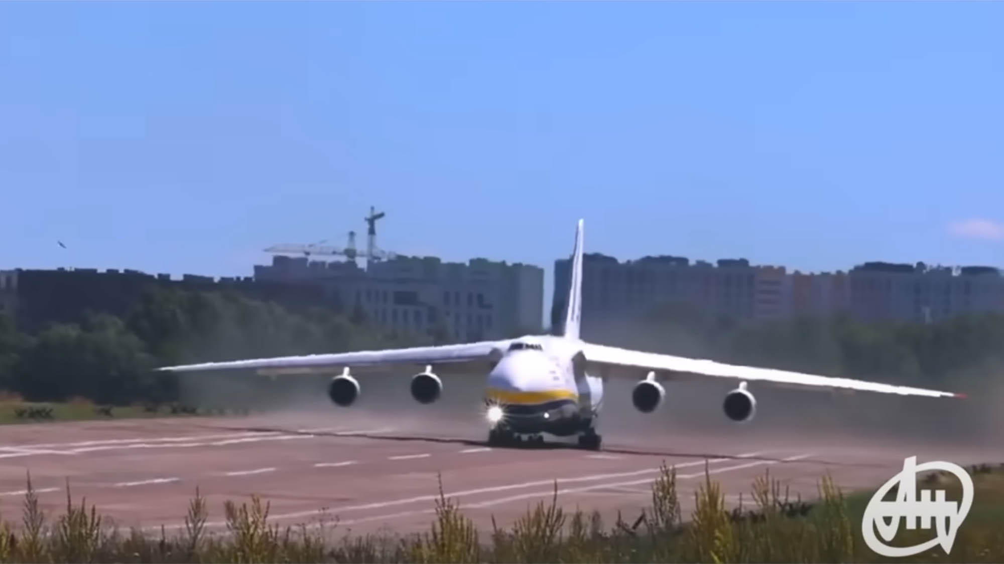 TheAviationist's tweet card. One of Antonov Airlines’ prized An-124s, which was undergoing an overhaul at the time of Russia’s full scale invasion, escaped Ukraine’s contested