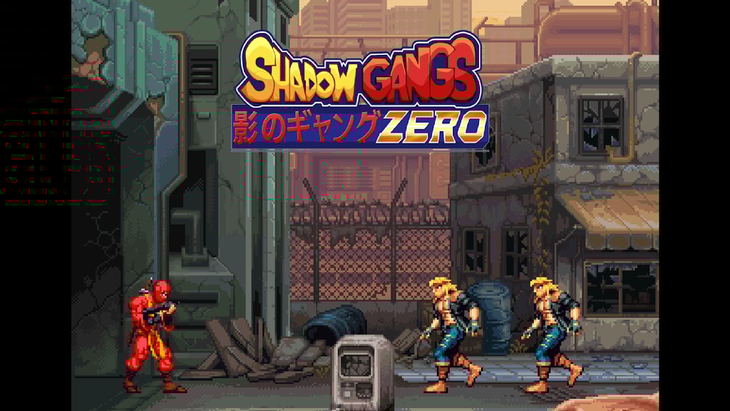 ShadowGangs's tweet card. 16 bits prequel for Neo Geo, Sega Genesis/Mega Drive, Dreamcast, PS5, Switch, Xbox, Steam. Homage to Shinobi, Bad Dudes arcade classics
