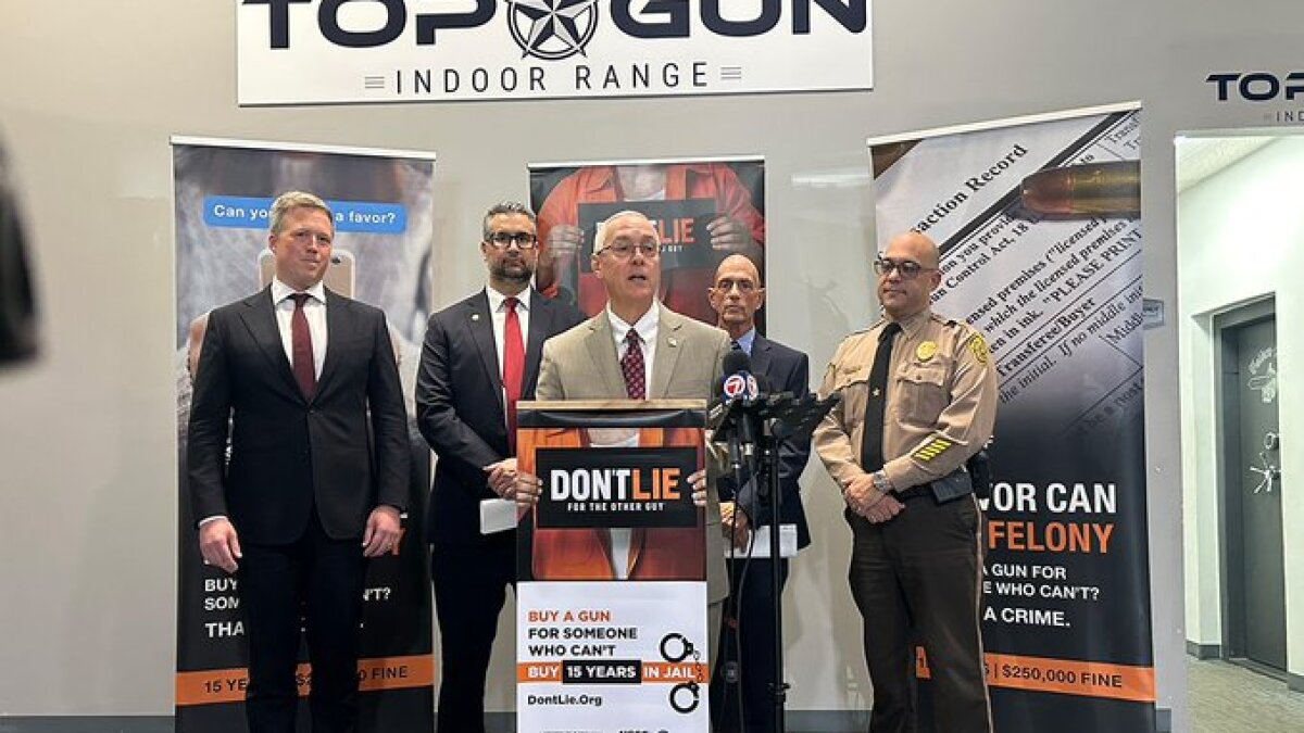 lkeane's tweet card. Federal law enforcement and the firearm industry have launched "Don’t Lie for the Other Guy," a new public awareness campaign in Miami warning that buying a gun for someone who can’t legally own one...