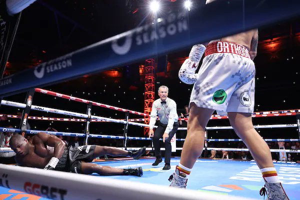 TrisDixon's tweet card. LONDON, England – “Thirty-eight is only the start,” shouted Oleksandr Usyk, having detonated one of his finest left hands to drop and stop Daniel Dubois in five rounds at a packed Wembley Stadium.