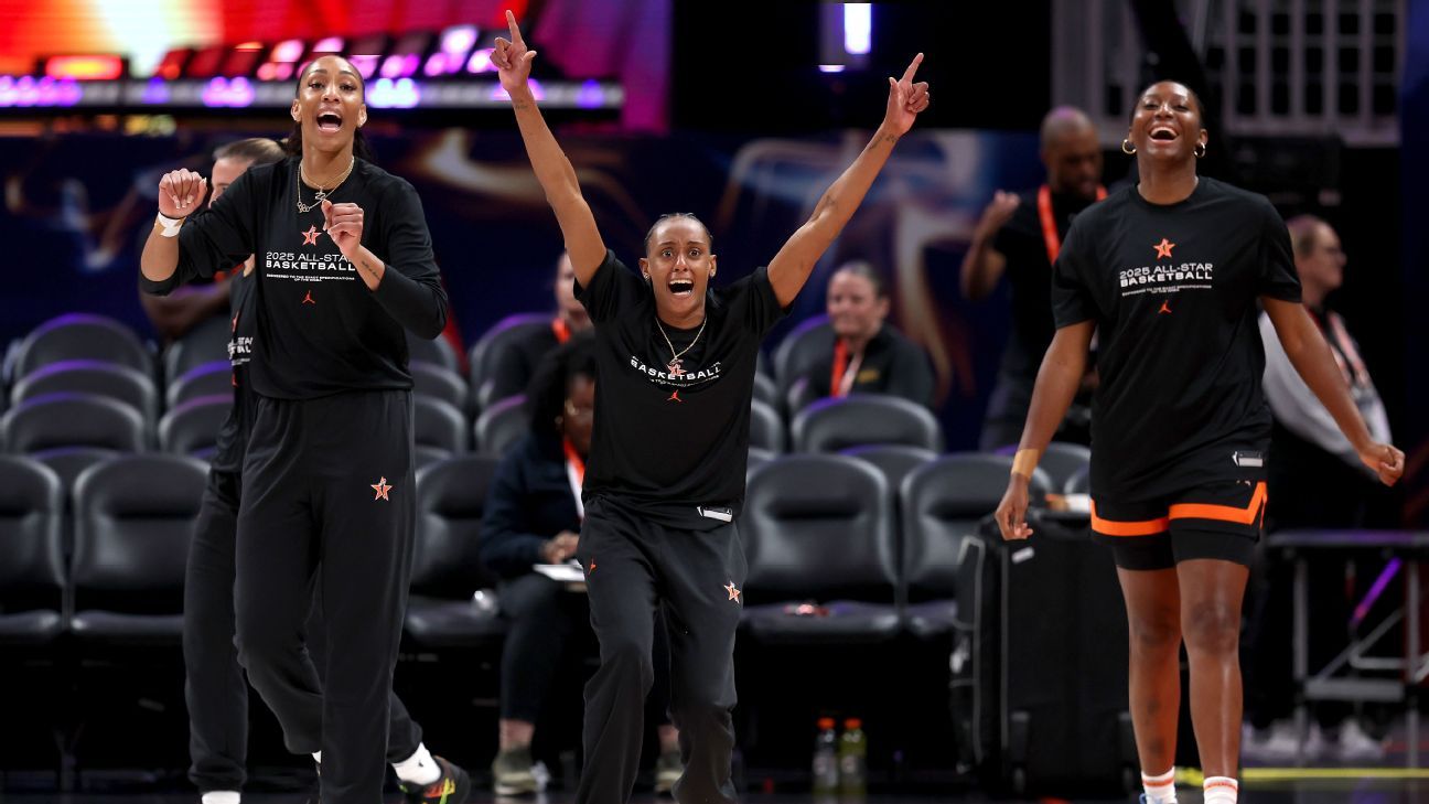 ESPN_WomenHoop's tweet card. Team Collier looks like the favorite over Team Clark in Saturday's WNBA All-Star Game. What are the must-see matchups?