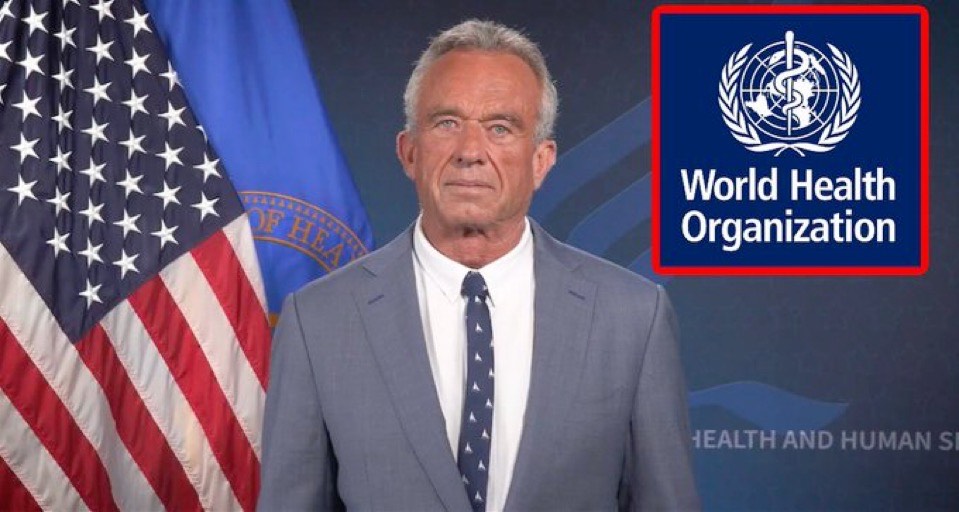 TheMAHA_Report's tweet card. HHS Secretary Robert F. Kennedy Jr. explains why the U.S. is leaving the WHO, warning against global health regulations that threaten American freedom, science, and constitutional rights.