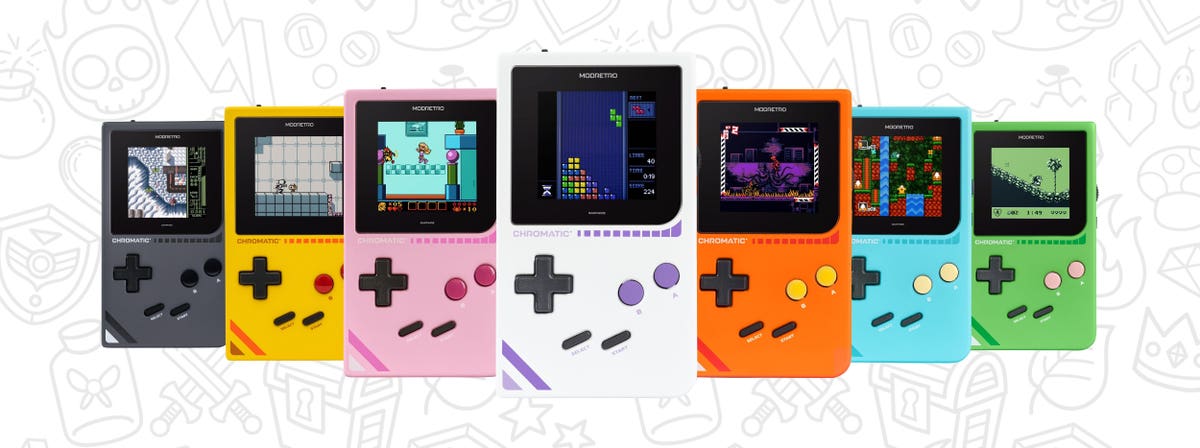 mitchywallace's tweet card. ModRetro's excellent Chromatic handheld is back in stack for good, and you can also buy it in a brand new variant.
