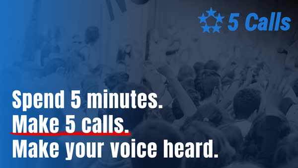 coach_hart's tweet card. Spend 5 minutes. Make 5 calls. Make your voice heard.