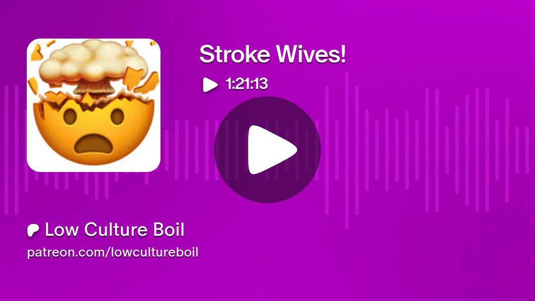lowcultureboil's tweet card. Get more from Low Culture Boil on Patreon