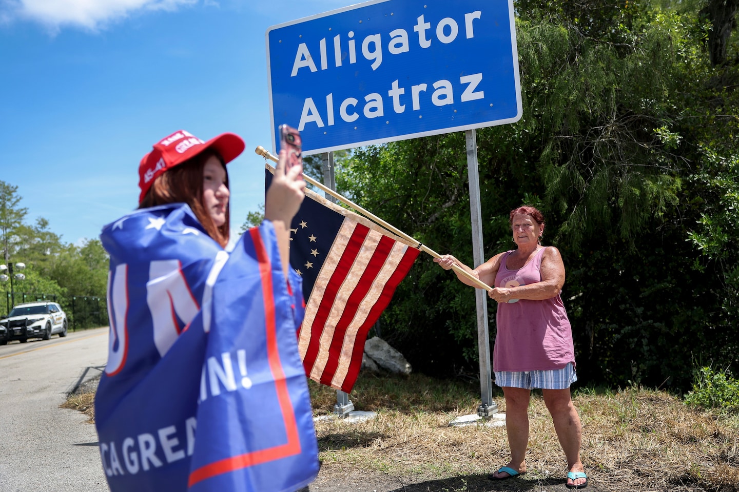 LindsayCrossFL's tweet card. Alligator Alcatraz was built into the Everglades just eight days and state officials said would cost $450 million to operate for one year.