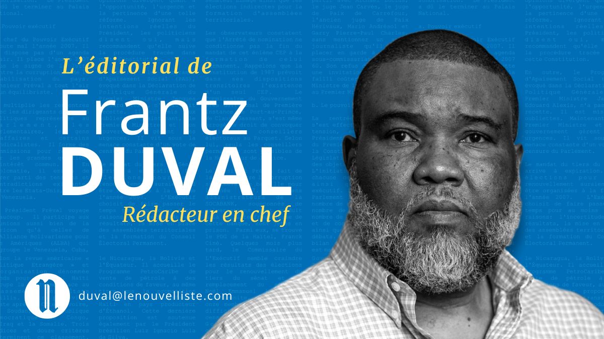 robbygeff's tweet card. Le président Fritz Alphonse Jean, coordonnateur du Conseil Présidentiel de Transition (CPT) jusqu’au 7 août prochain, a accordé une entrevue à cinq journalistes, vendredi 20 juin 2025.