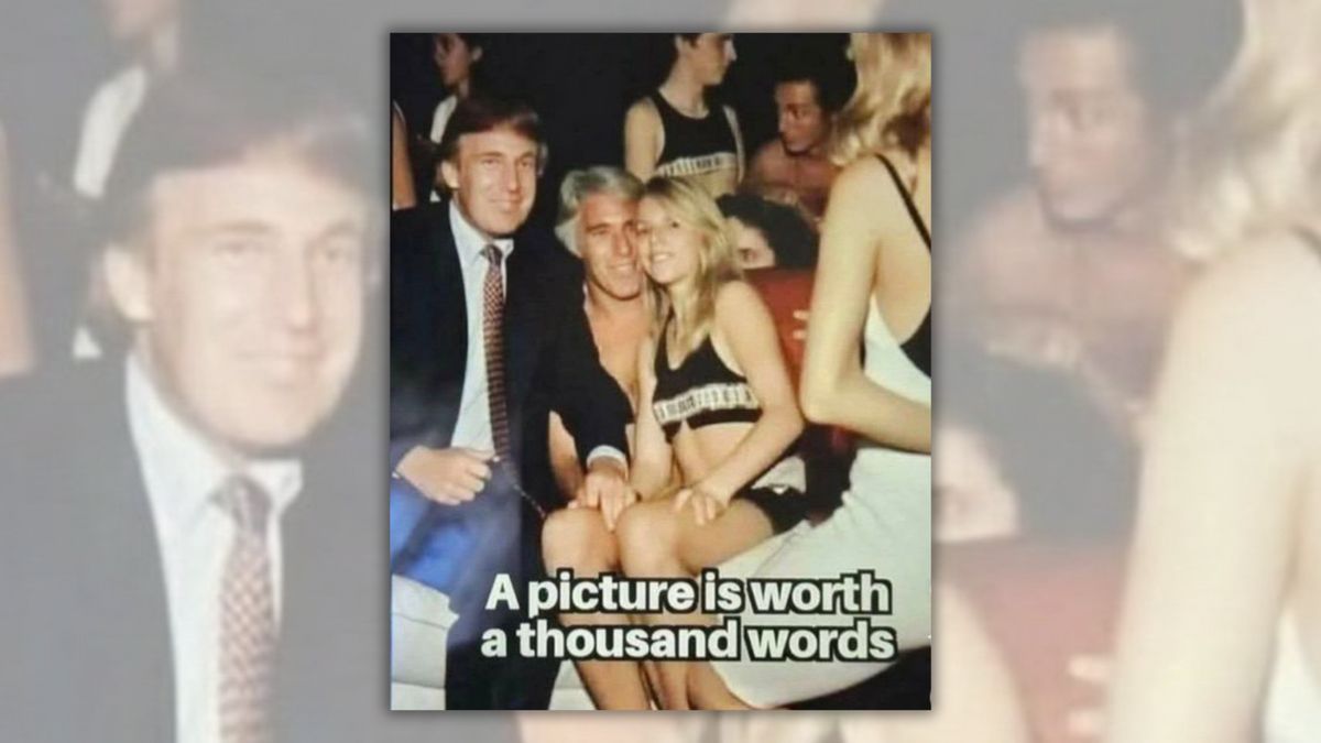 BZsSaloon's tweet card. The fake image resurfaced after a DOJ memo dismissed claims of an Epstein "client list."
