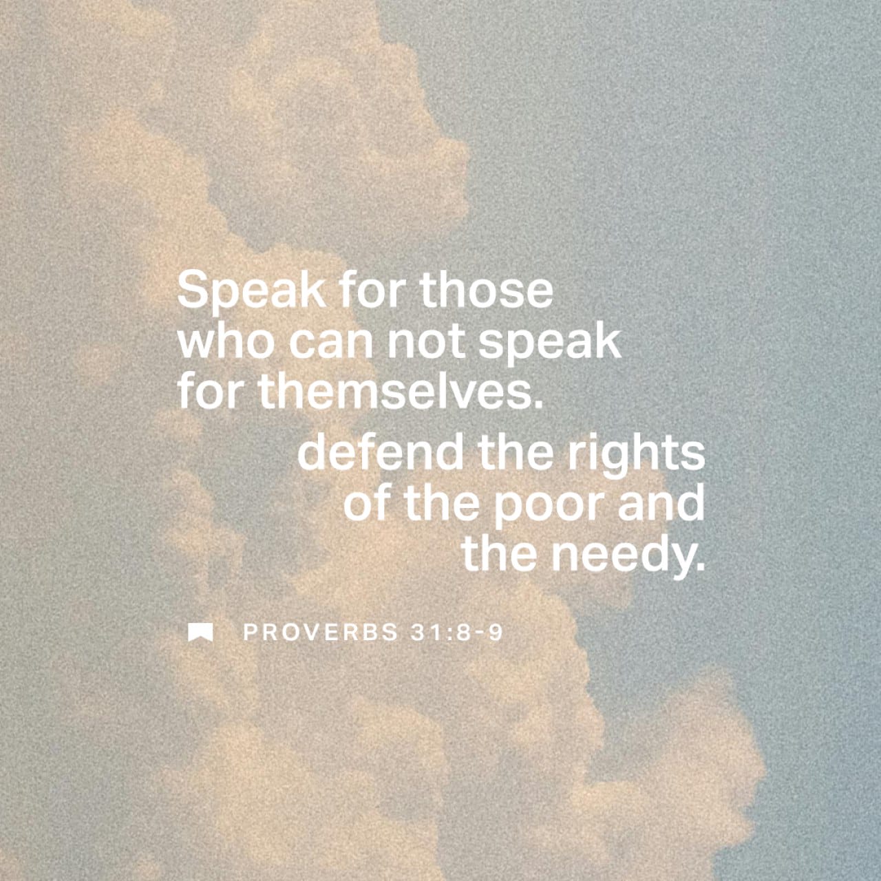 BankolePh's tweet card. Speak up for those who cannot speak for themselves, for the rights of all who are destitute. Speak up and judge fairly; defend the rights of the poor and needy.