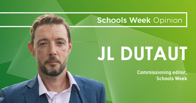 SchoolsWeek's tweet card. Inspiration, aspiration, teaching, learning, policy, systems, professional development and growth