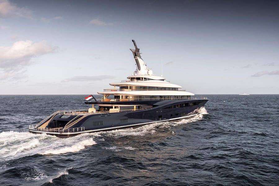 Forbes's tweet card. These are the superyachts that will be on the docks in Monte Carlo's Port Hercules for the 2025 Monaco Boat Show.