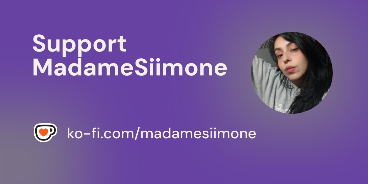 MadameSiimone's tweet card. Support MadameSiimone