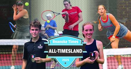 Timesland's tweet card. Featuring both boys and girls student-athletes who exceled on the court this spring