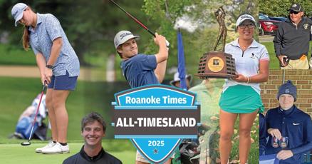 Timesland's tweet card. Highlighting the student-athletes who exceled on the links both last fall and this spring
