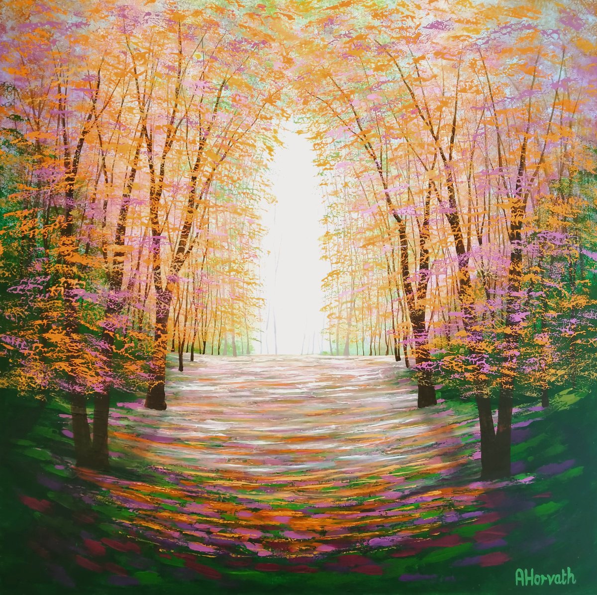artipharty's tweet card. In this painting, I have captured the vibrancy and fleeting nature of a beautiful woodland. I have created the painting with bold, impressionistic strokes to evoke the dynamic textures of the...