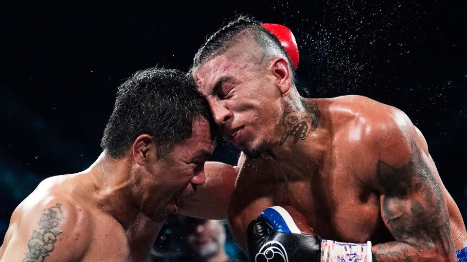 greenmagmedia's tweet card. Pacquiao’s comeback falls short as Barrios retains WBC welterweight title in majority draw July 20, 2025 at 2:23 AM Manny Pacquiao, left, fights Mario Barrios in a welterweight title boxing match in...