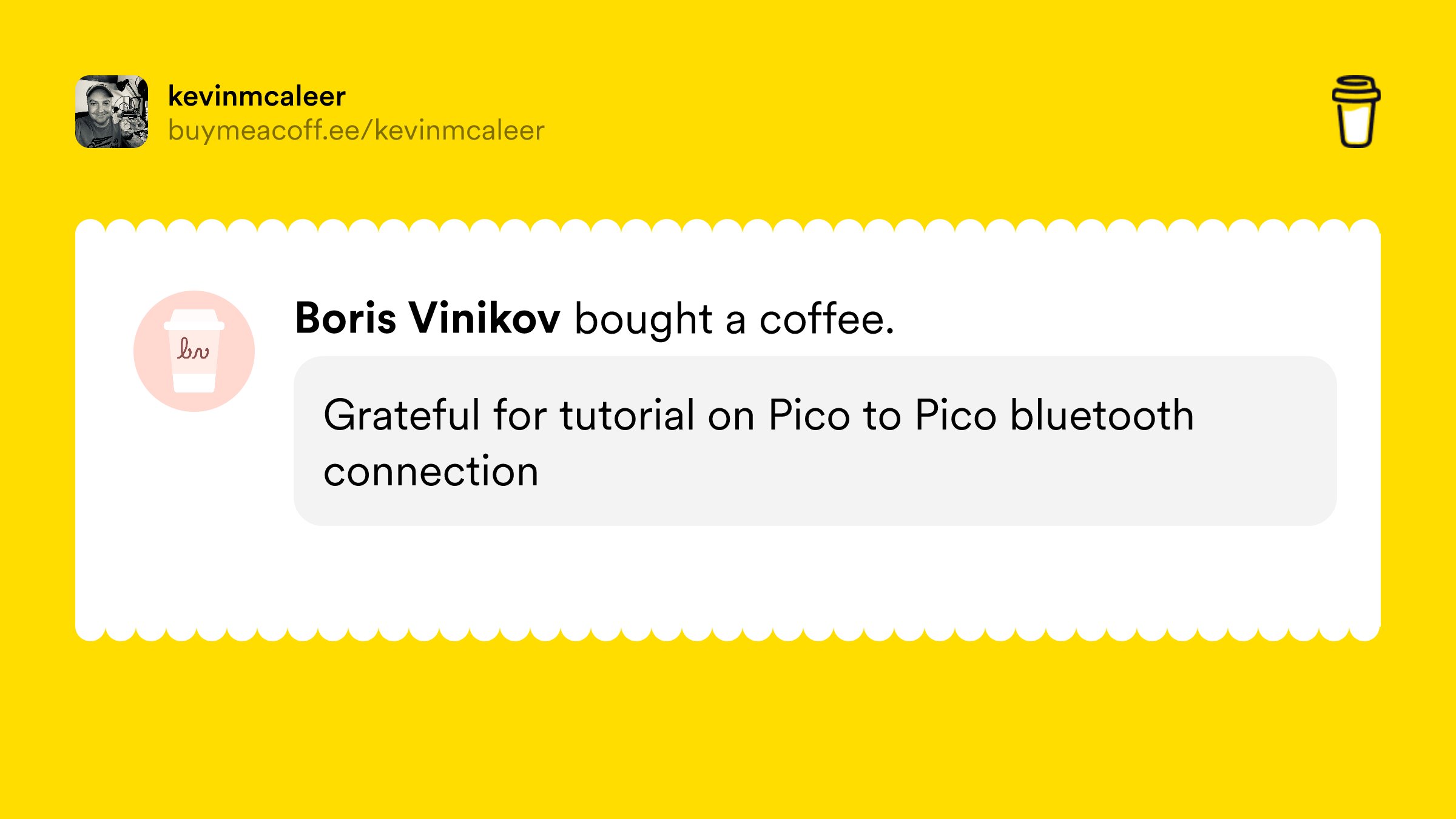 kevsmac's tweet card. Hey 👋 I love to make videos about building robots, bringing them to life with code and having a whole load of fun along the way.If you enjoy these you can now buy me a coffee!