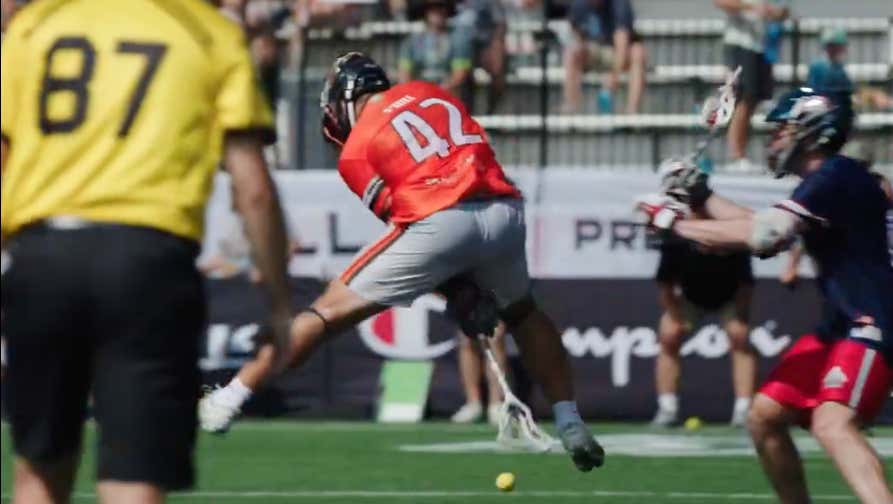 jordiebarstool's tweet card. Brennan O'Neill is an absolute freak of nature. He's exactly what scientists would have created if they sat in a lab one day to create the perfect lacrosse player. He's absolutely massive, and he can...