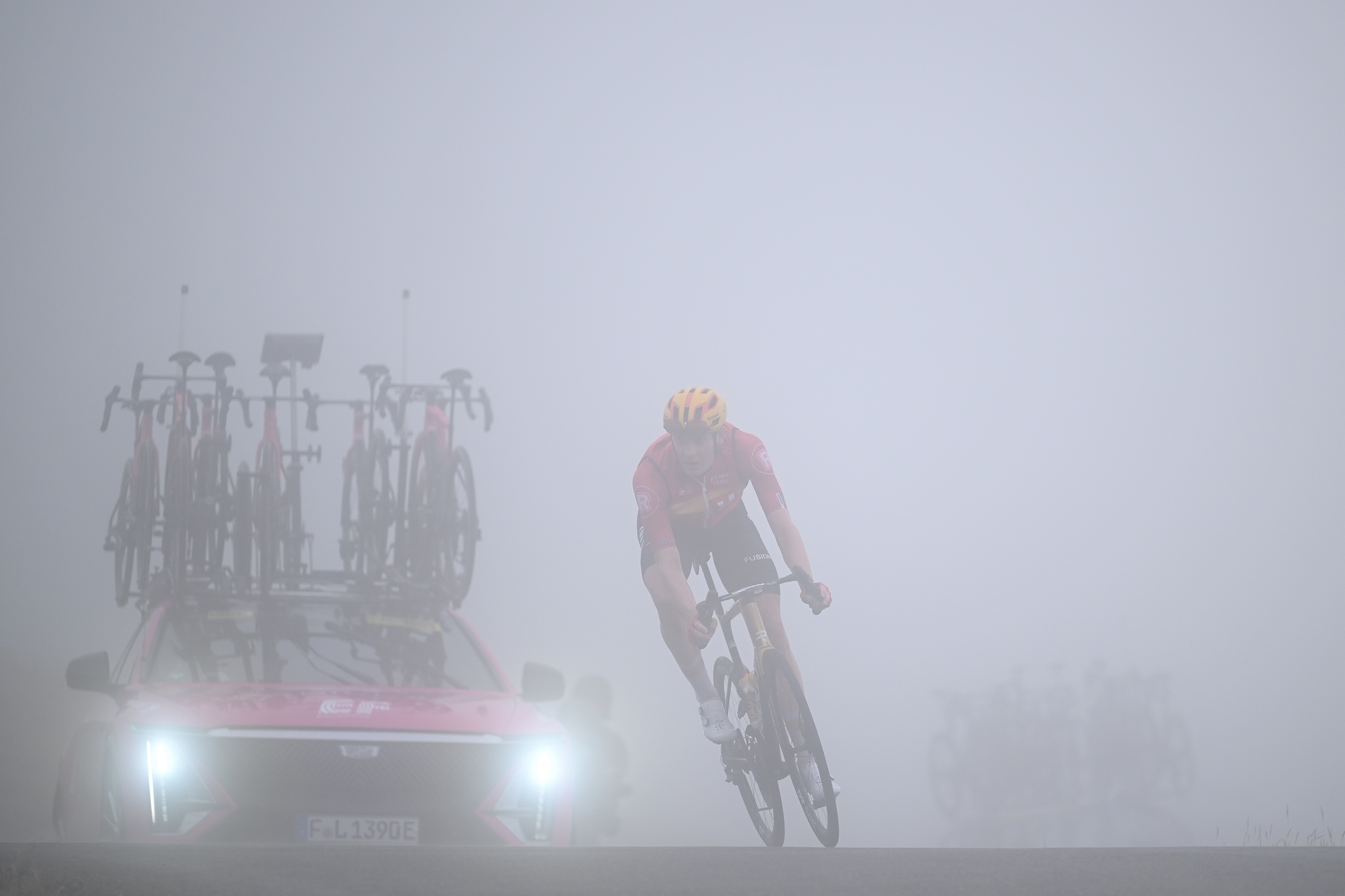 DefectorMedia's tweet card. BAGNERES-DE-LUCHON, France — As we descend off the back of the Col du Tourmalet, a fan clasps her hands to her head, mouth gaping in disbelief at our speed. Markus Hoelgaard nearly overcooks a wet...