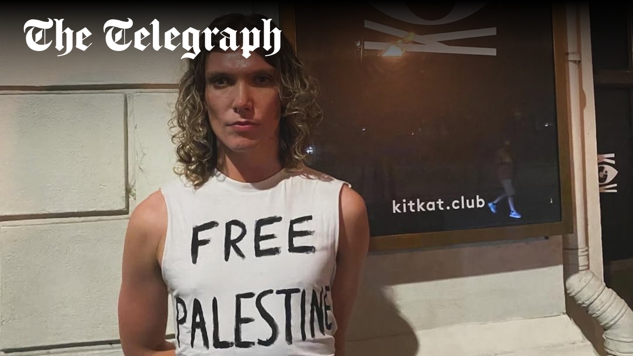 antisemitism's tweet card. ‘Queer dance artist’ Daniel Perry unfurled a Palestinian flag during the curtain call of Il trovatore