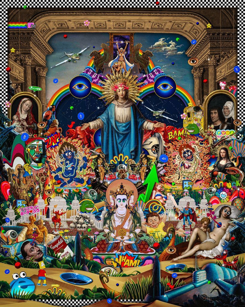 theblkchain's tweet card. Whispering among the winds that blow in the desert of anxiety, I was saved by the Virgin Mary. My body lay limp, sedated by heavenly flowers, washed with h...
