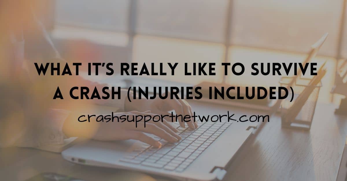 Crashsupportnet's tweet card. What I learned might just help you (or someone you love) not only survive—but laugh, heal, and thrive.   And weirdly enough? I learned a lot.