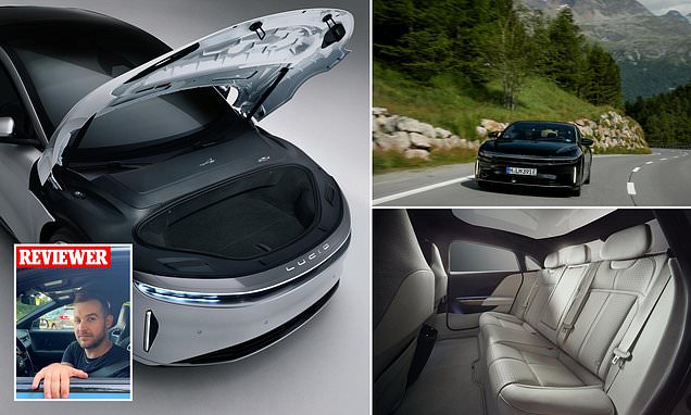 LucidMotors's tweet card. DailyMail.com tested an electric high-roller. Its range, design, and price tag took our breath away.