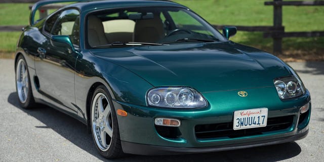 CARandDRIVER's tweet card. This 15th Anniversary Edition A80 Supra has just 38K miles.