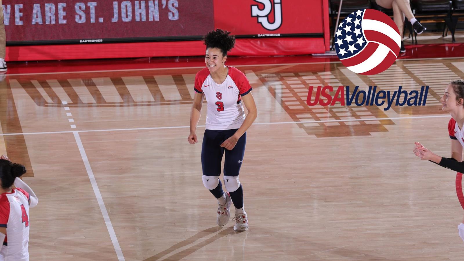 StJohnsVB's tweet card. COLORADO SPRINGS, Colo. – St. John's volleyball setter and right-side hitter Erin Jones will join 200 other athletes at the U.S. Olympic & Paralympics Traini...