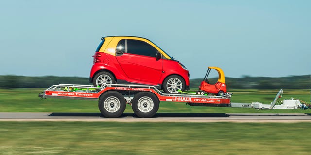 CARandDRIVER's tweet card. We visited one of U-Haul's factories to see how their new Toy Hauler is made before it's rented nationwide.