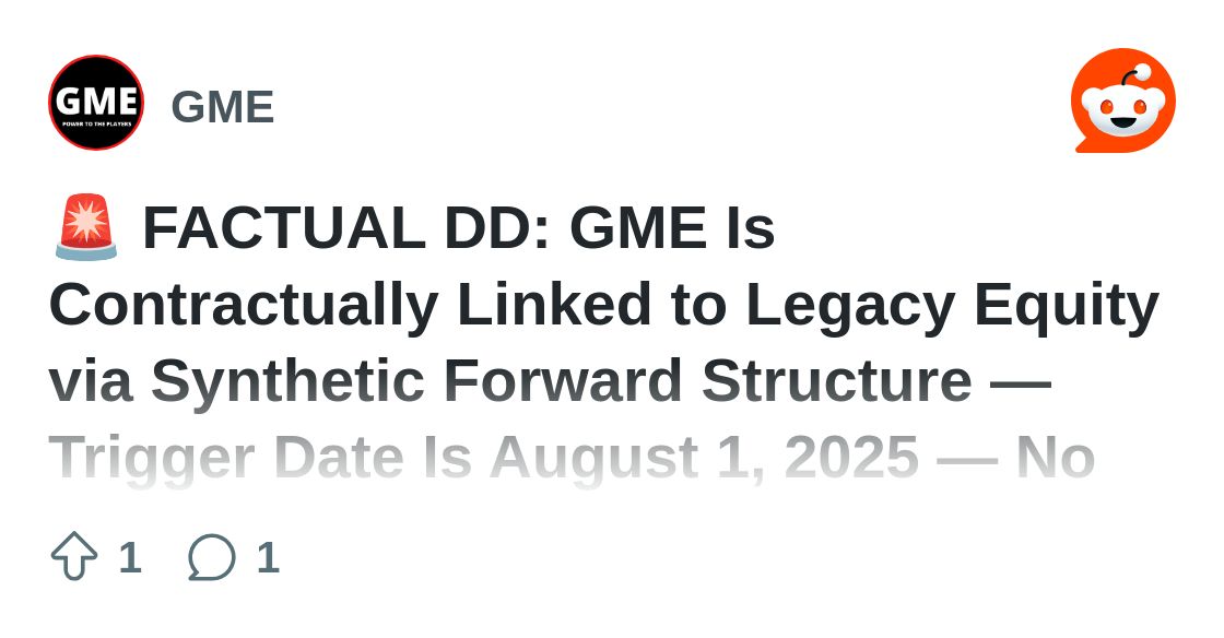 GMEVisionary's tweet card. Explore this post and more from the GME community
