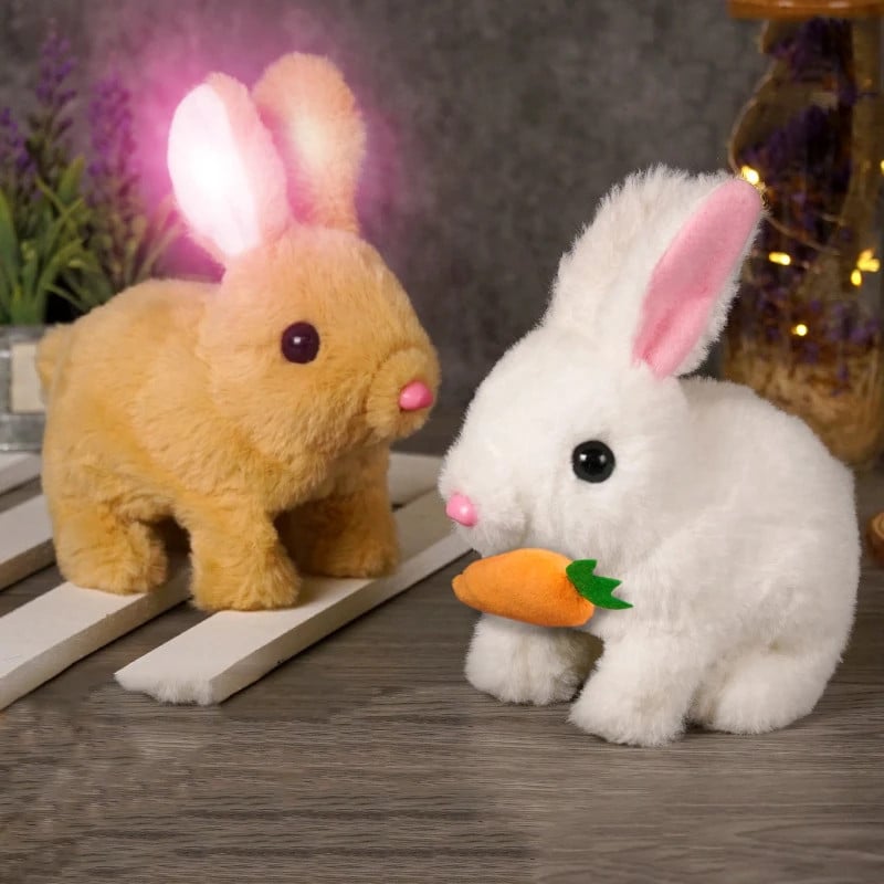Riva_k86's tweet card. Cute Electric Rabbit Interactive Plush Toys Bunny With Carrot Walking Wiggle Ears Wag Tail Stuffed Peluche Doll Birthday Giftsabout this itemCommodity material: Soft Plush & PP cottonCondition: 100%...
