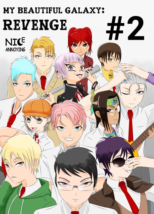 niceannoying's tweet card. This narrative centers on astronomy, featuring stars and planets personified as humans, infusing scientific concepts with sarcasm and thrilling scenarios. The protagonist, Earth, attends Milky Way...