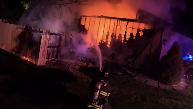 Noelle_Phillips's tweet card. Fireworks caused two house fires overnight after people improperly discarded them in plastic garbage bins, and two families were displaced from their homes.